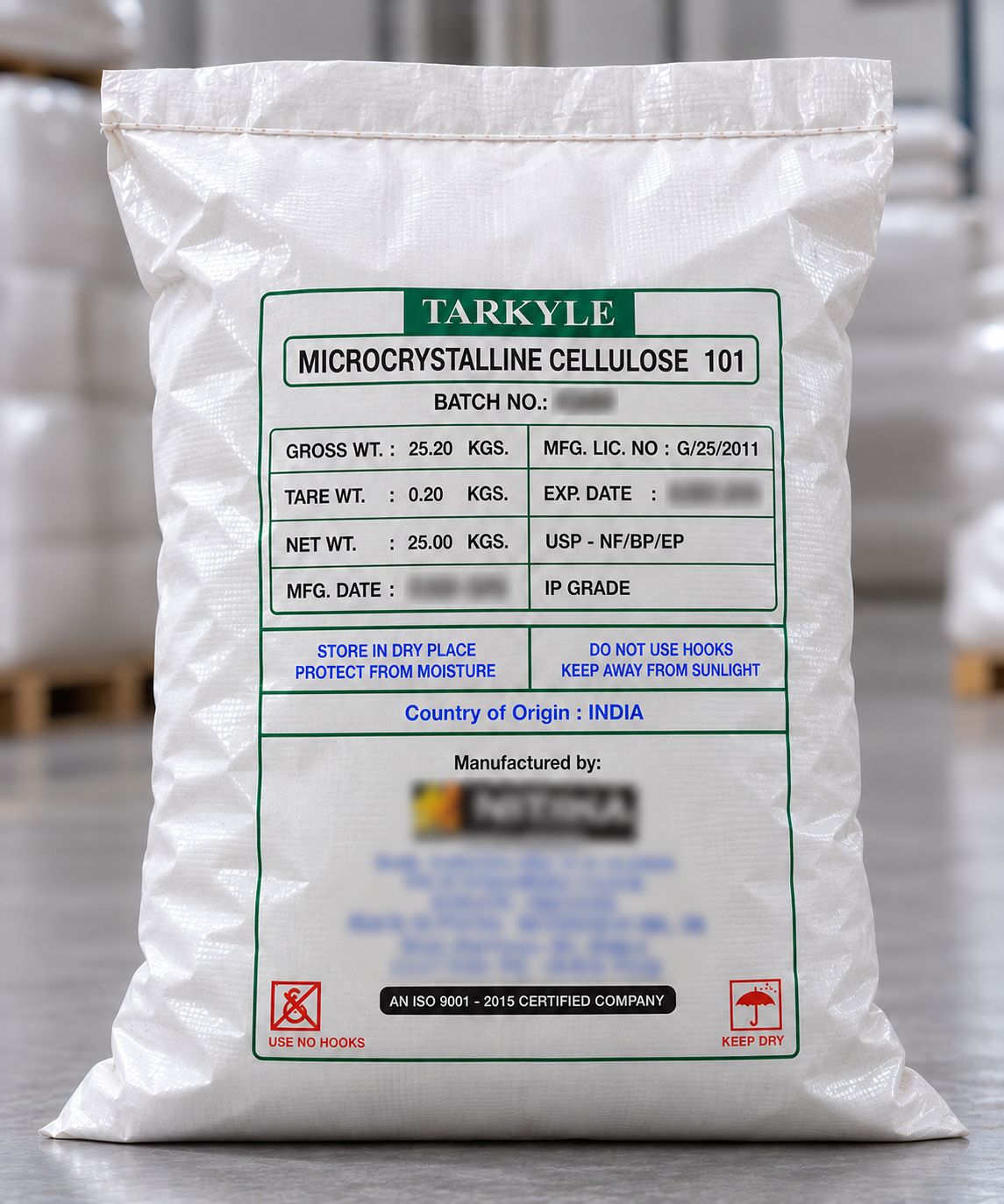 Đóng gói Microcrystalline Cellulose 101
